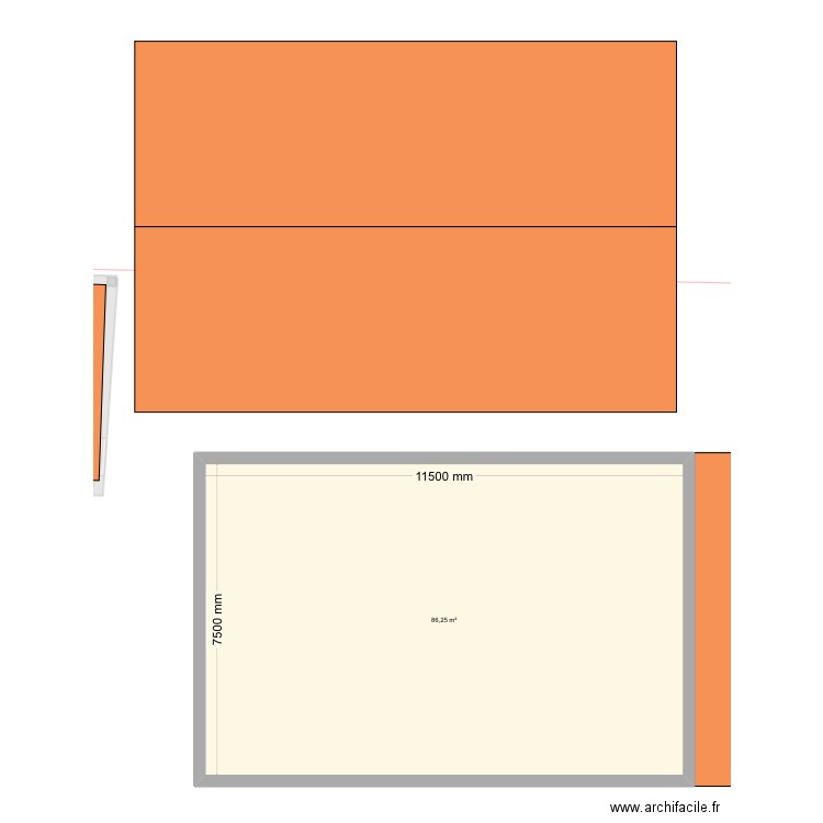 Milot Ukag essaie . Plan de 2 pièces et 173 m2