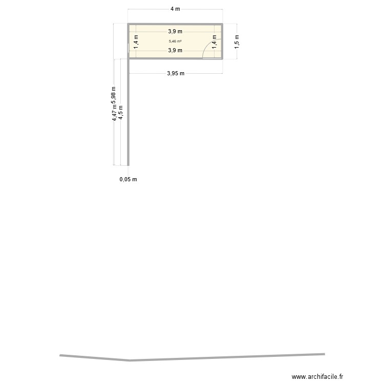 PLAN MAISON AMETH BADJI2. Plan de 1 pièce et 5 m2