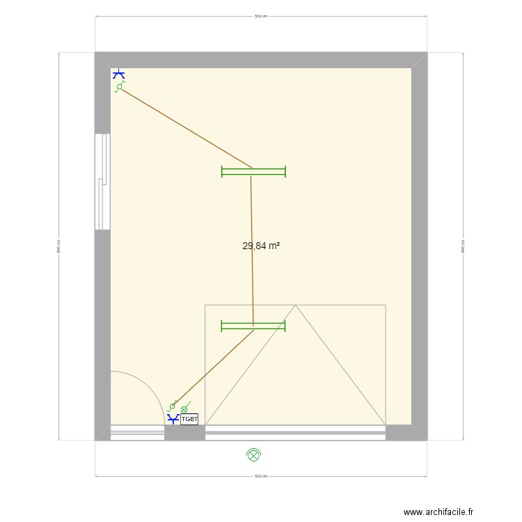 Lucas  (Garage). Plan de 1 pièce et 30 m2