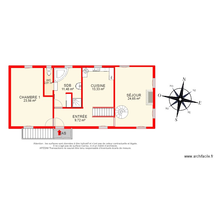 BI 23097 - . Plan de 48 pièces et 386 m2