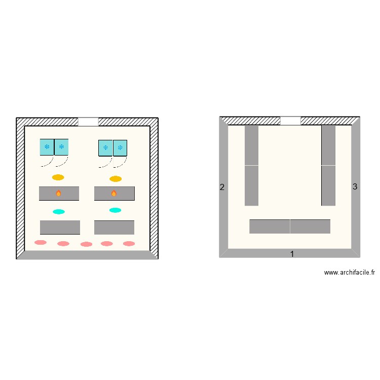 FOOD | ODYSSEY. Plan de 2 pièces et 76 m2