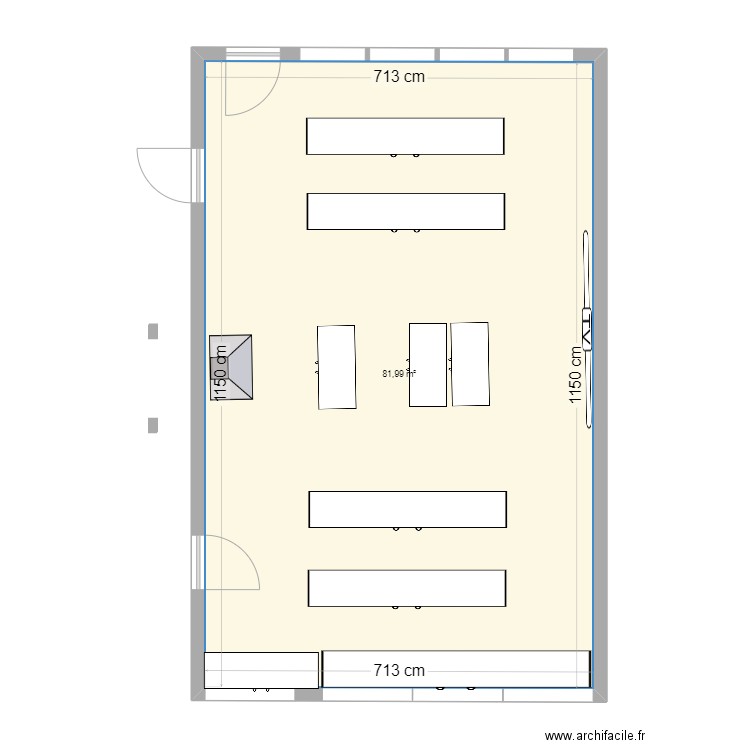 plan 950.2. Plan de 1 pièce et 82 m2