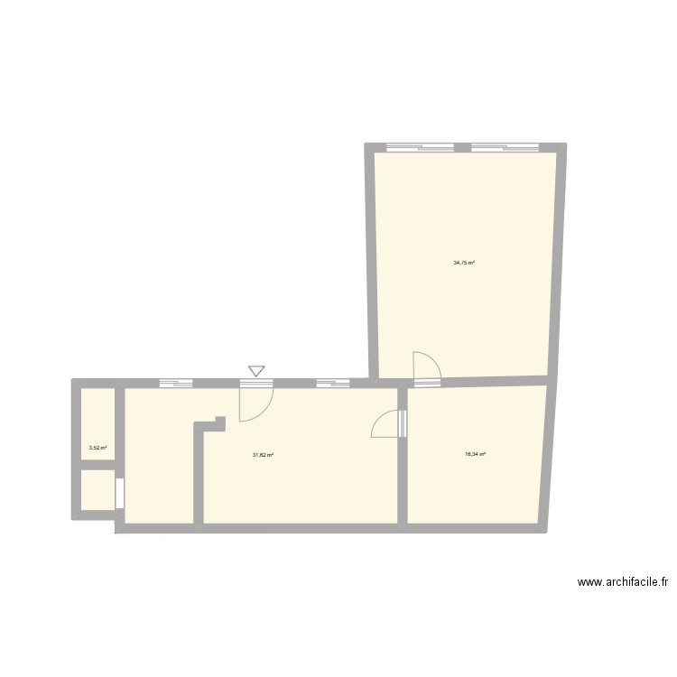 aix. Plan de 4 pièces et 86 m2