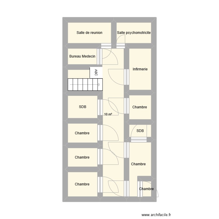 IEM 2. Plan de 13 pièces et 29 m2