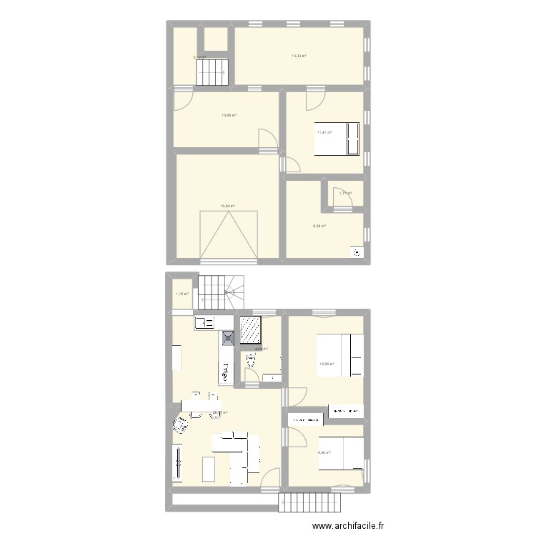 Maison projet 05/01/25. Plan de 12 pièces et 124 m2