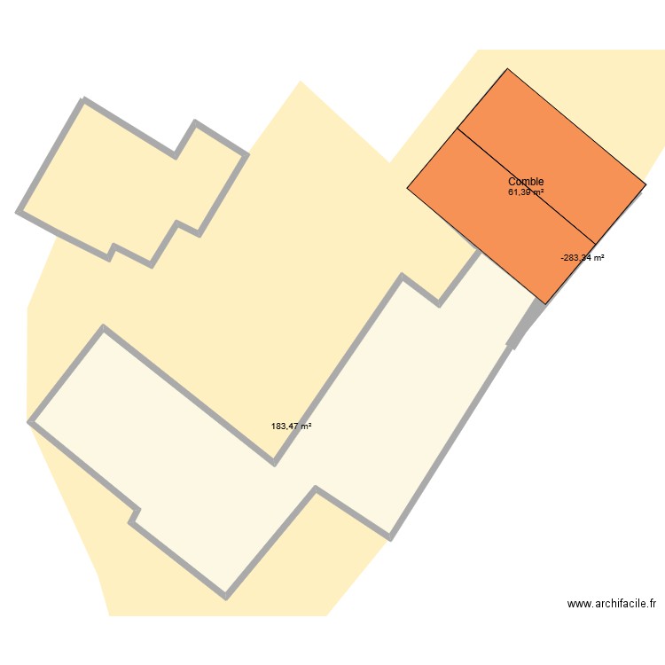 demande préalable. Plan de 6 pièces et 496 m2