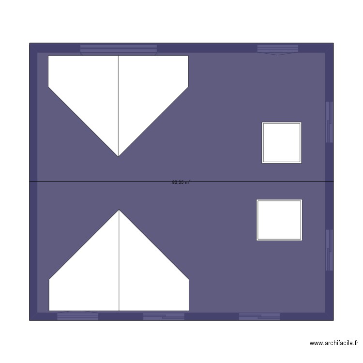 BONDUES. Plan de 1 pièce et 86 m2