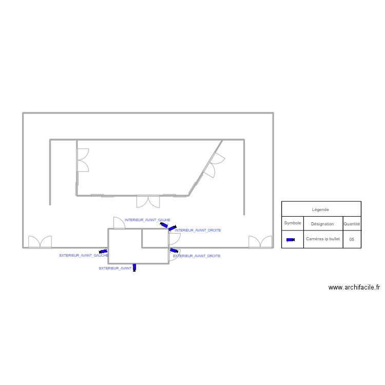 Plan domicile M. NANA ERNEST. Plan de 4 pièces et 80 m2