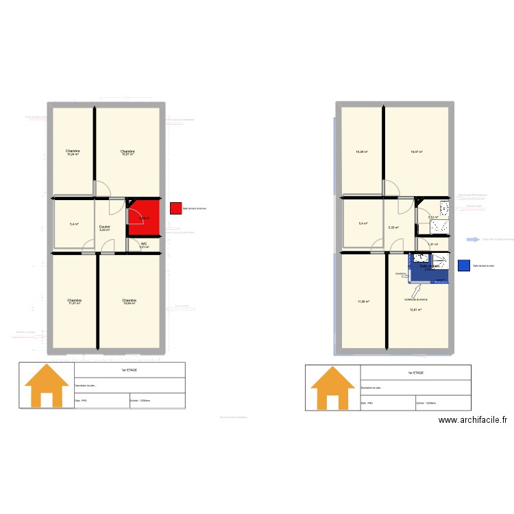 MARCONATO. Plan de 29 pièces et 274 m2