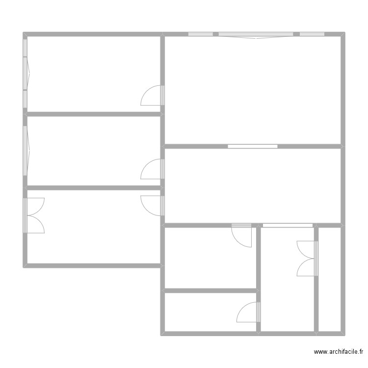 FEF. Plan de 9 pièces et 127 m2