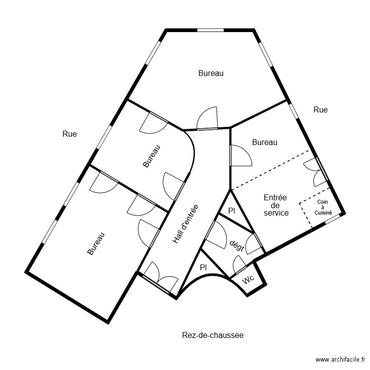 Tordjman 1. Plan de 4 pièces et 72 m2