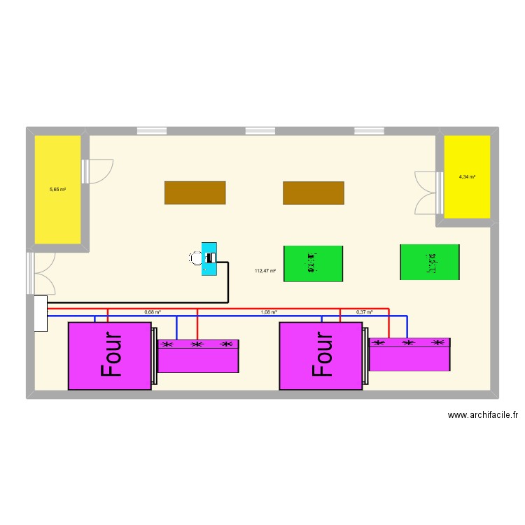 SAé 1.3 Erwann Thuillier. Plan de 6 pièces et 127 m2