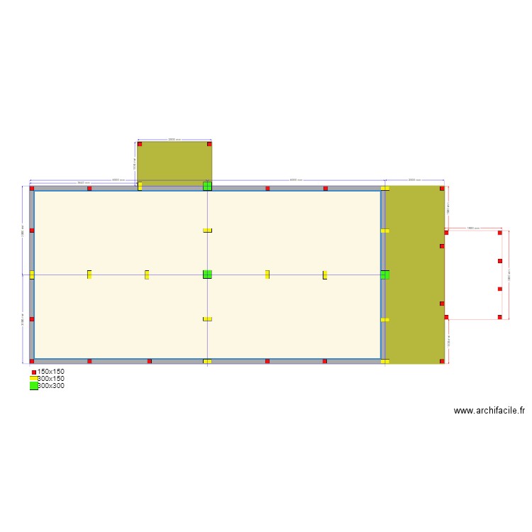 Шарапово Сваи. Plan de 3 pièces et 80 m2