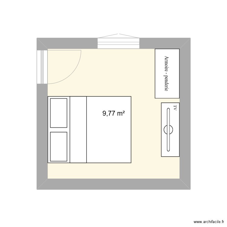 chb.p. Plan de 1 pièce et 10 m2