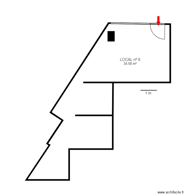 la fira. local 8. andorra. Plan de 1 pièce et 35 m2