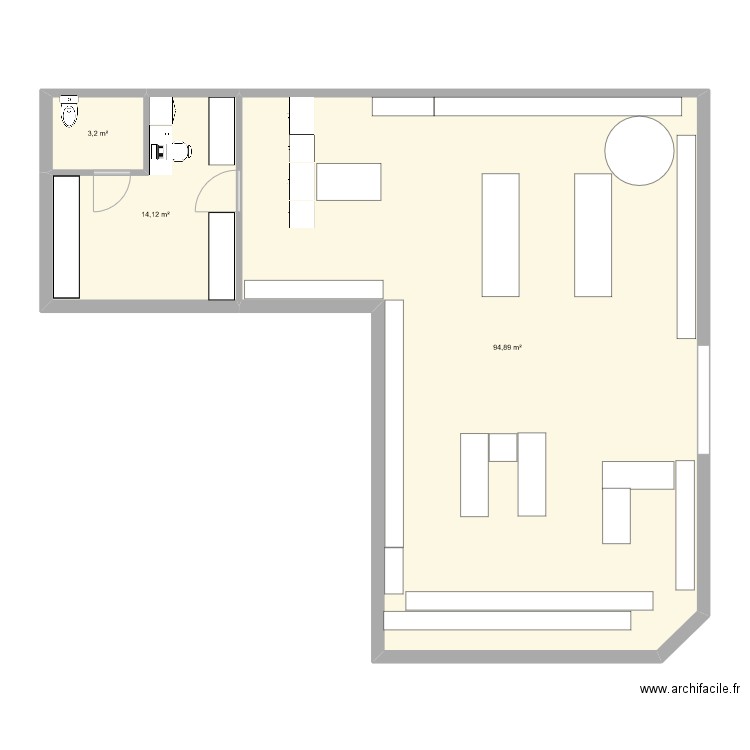 Annemasse. Plan de 3 pièces et 112 m2