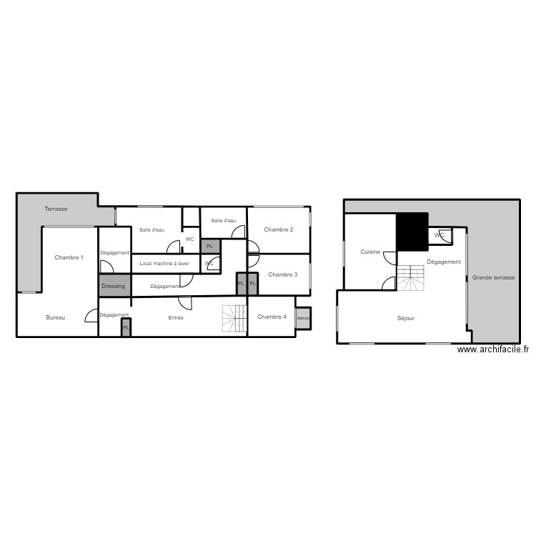 Plan ORTIZz. Plan de 22 pièces et 236 m2