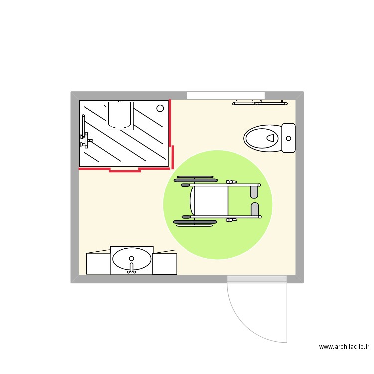 Projet_Schmitz. Plan de 1 pièce et 7 m2