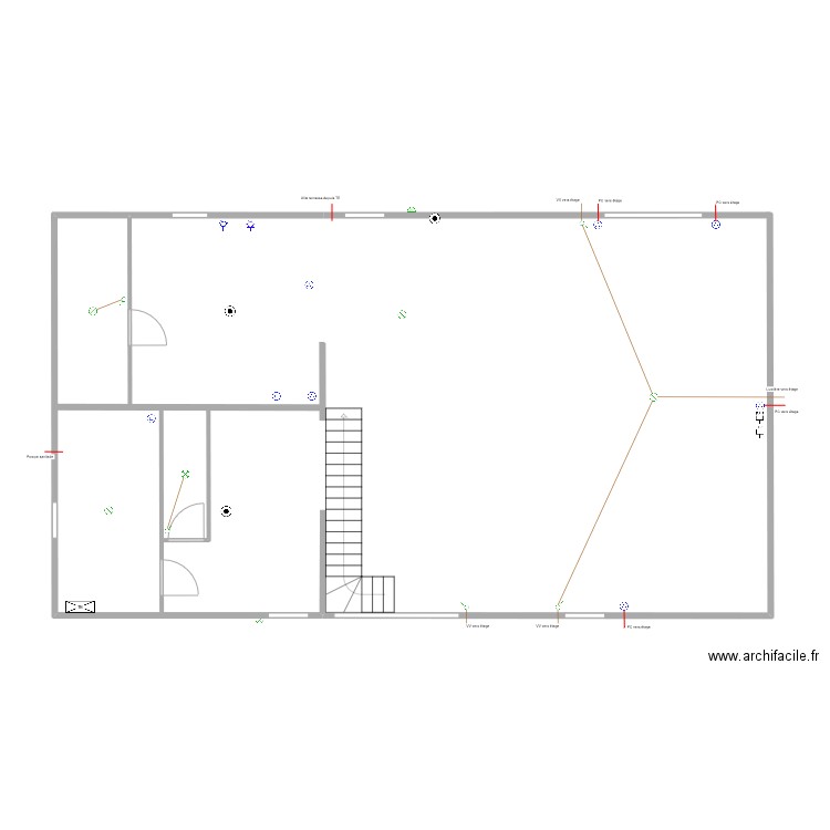 ForgeauForget. Plan de 4 pièces et 139 m2