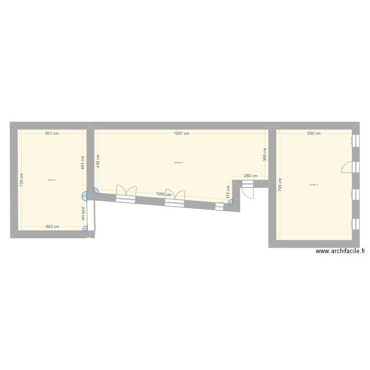 Montmachoux dessus. Plan de 3 pièces et 140 m2