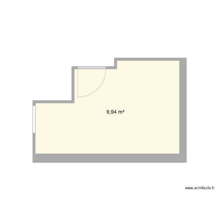 plan salle de bain Manu. Plan de 1 pièce et 10 m2