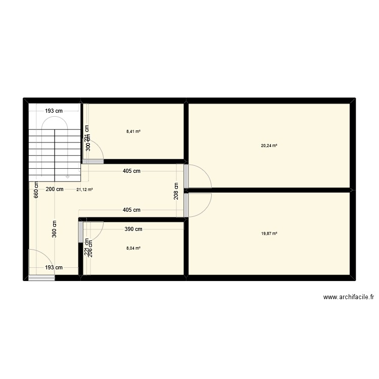 Maison Aremel. Plan de 5 pièces et 78 m2