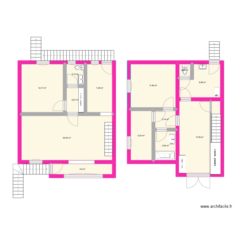 Aristide Briand INITIAL. Plan de 13 pièces et 102 m2