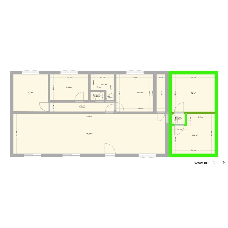 maison ormeaux. Plan de 10 pièces et 109 m2