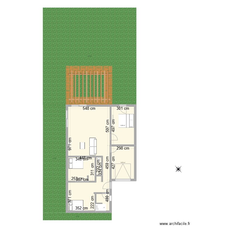 maison. Plan de 4 pièces et 99 m2