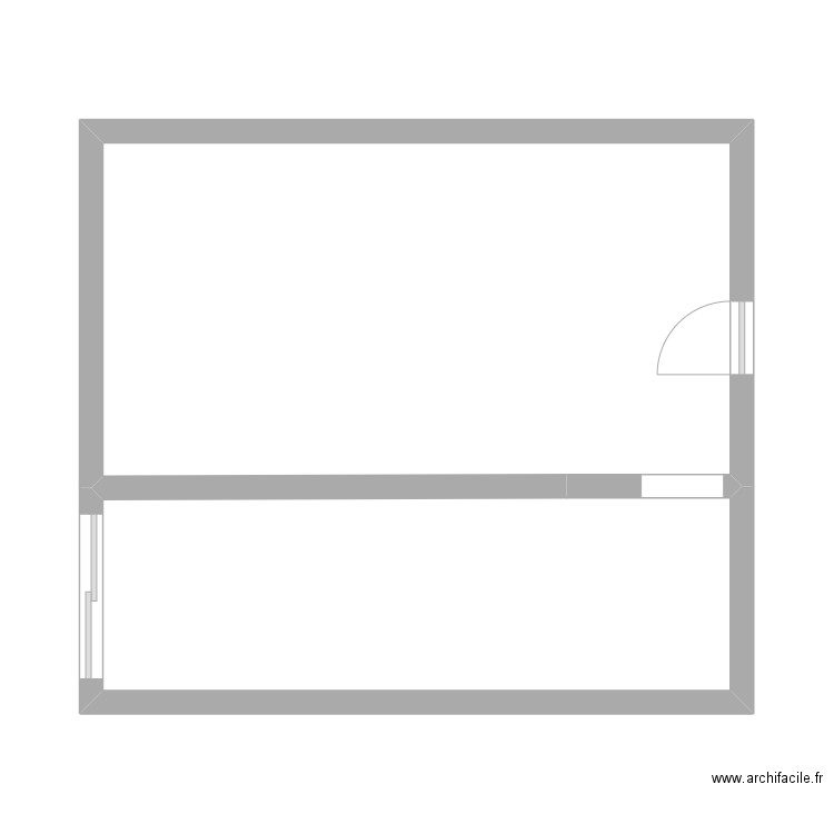 garage. Plan de 2 pièces et 39 m2