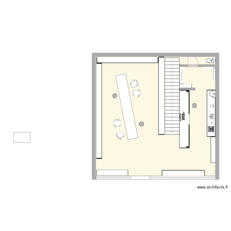 PLAN MAG. Plan de 1 pièce et 75 m2