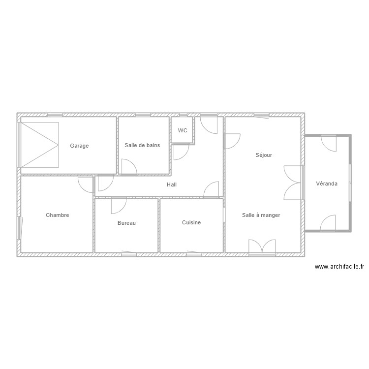 Bettiol. Plan de 9 pièces et 115 m2