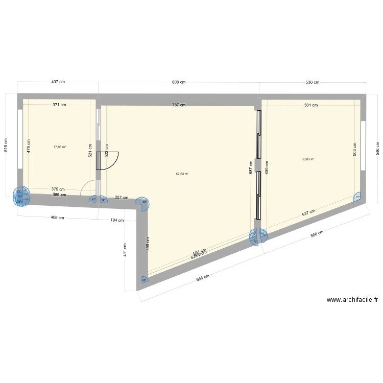 malemort. Plan de 3 pièces et 105 m2