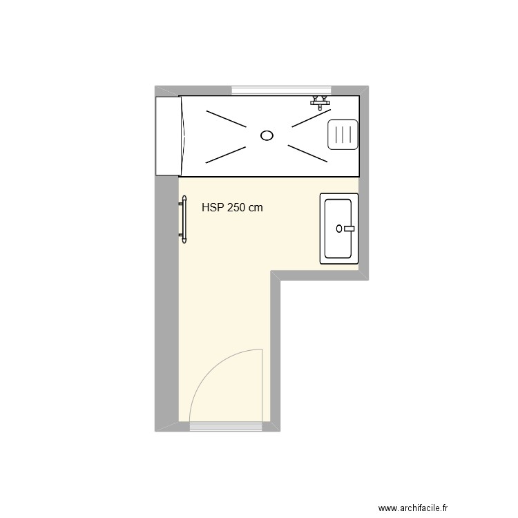 GUERY - P. Plan de 1 pièce et 6 m2