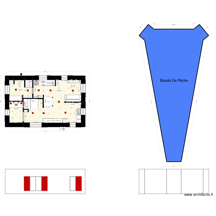 Maison Améliorer Copie 3.1 version 5.3. Plan de 3 pièces et 155 m2