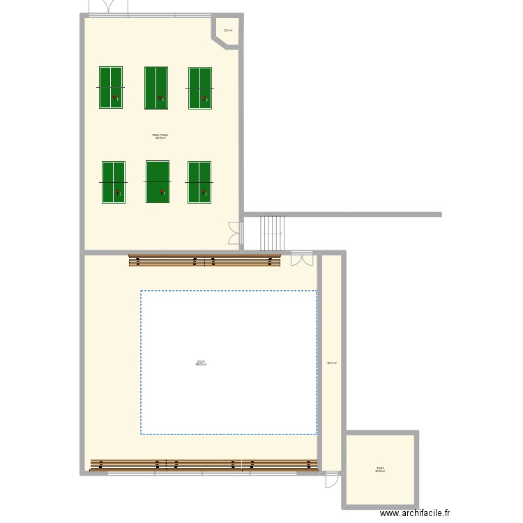 college xertigny. Plan de 5 pièces et 395 m2