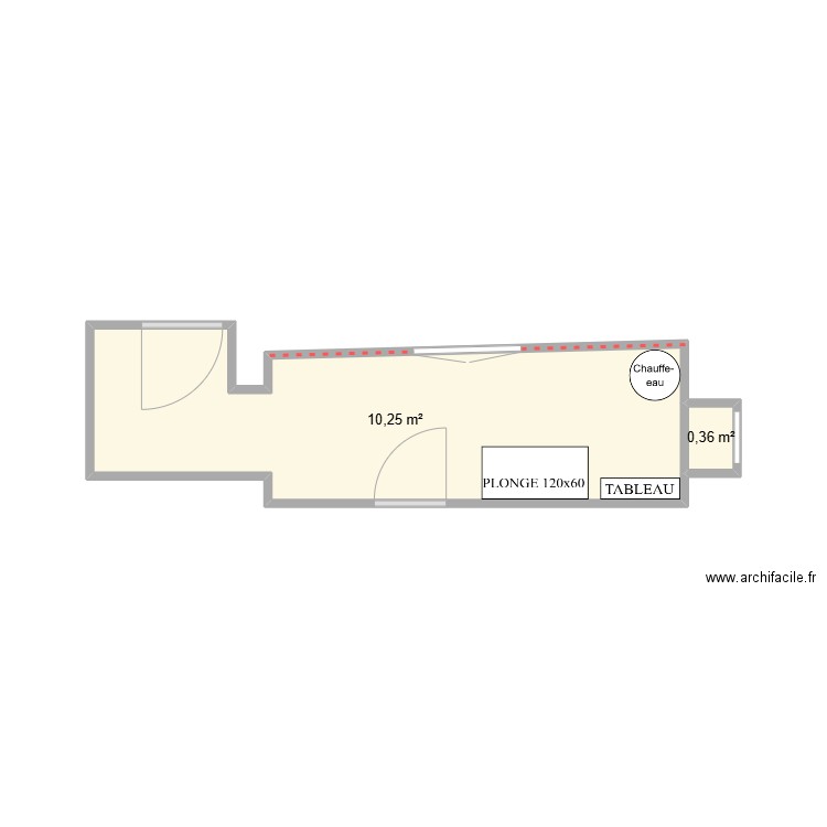 CELLIER. Plan de 2 pièces et 11 m2