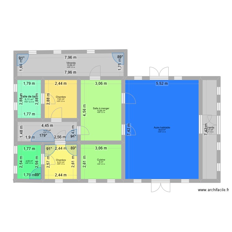 PLAN CAMEROUN 1. Plan de 10 pièces et 114 m2