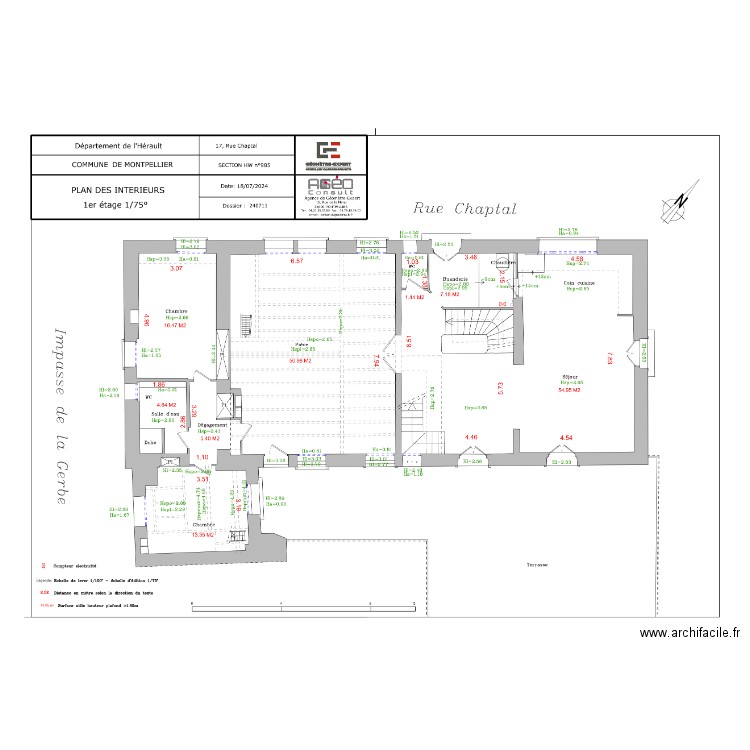 1er plan géomètre vierge. Plan de 0 pièce et 0 m2