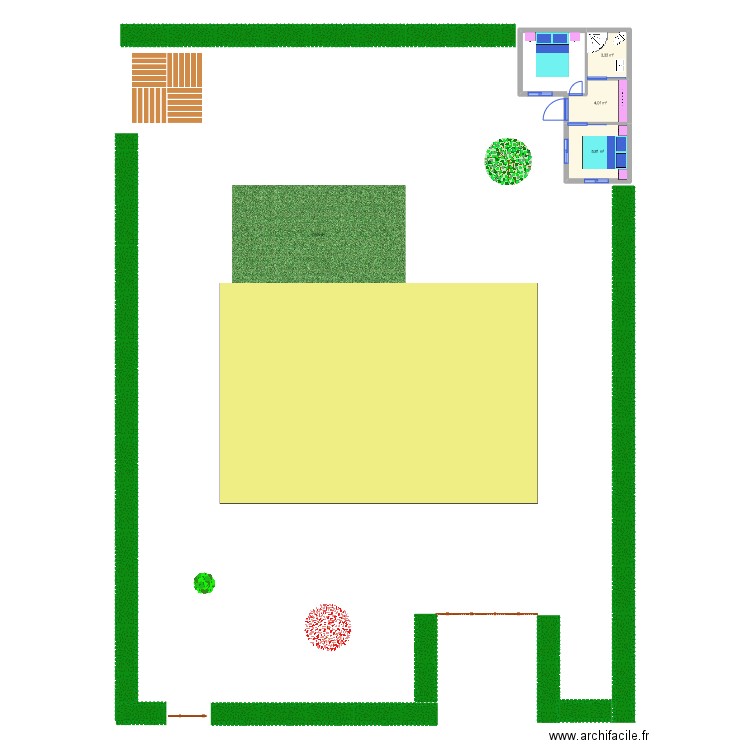 Tiny 72600_Projet_bis. Plan de 3 pièces et 13 m2