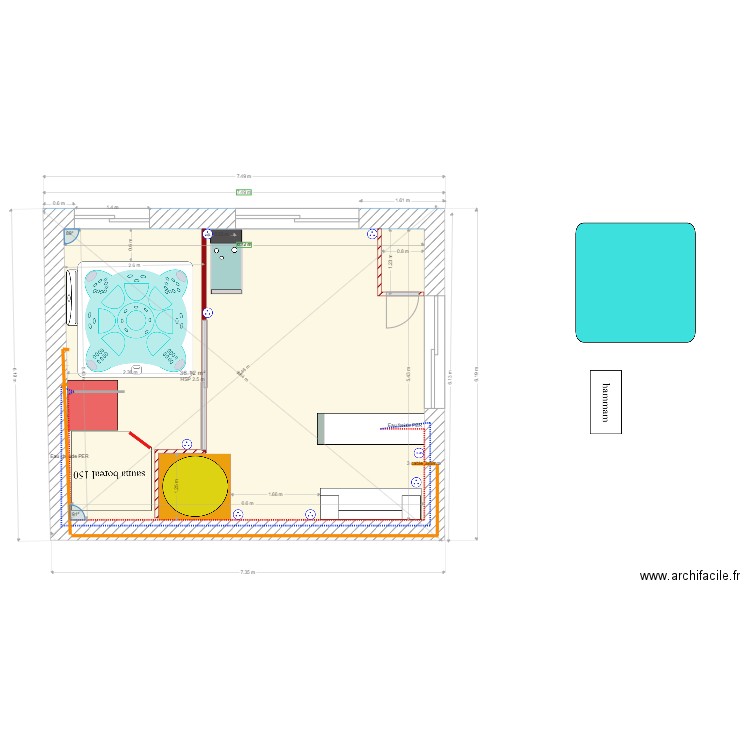 wistub119-06. Plan de 1 pièce et 36 m2