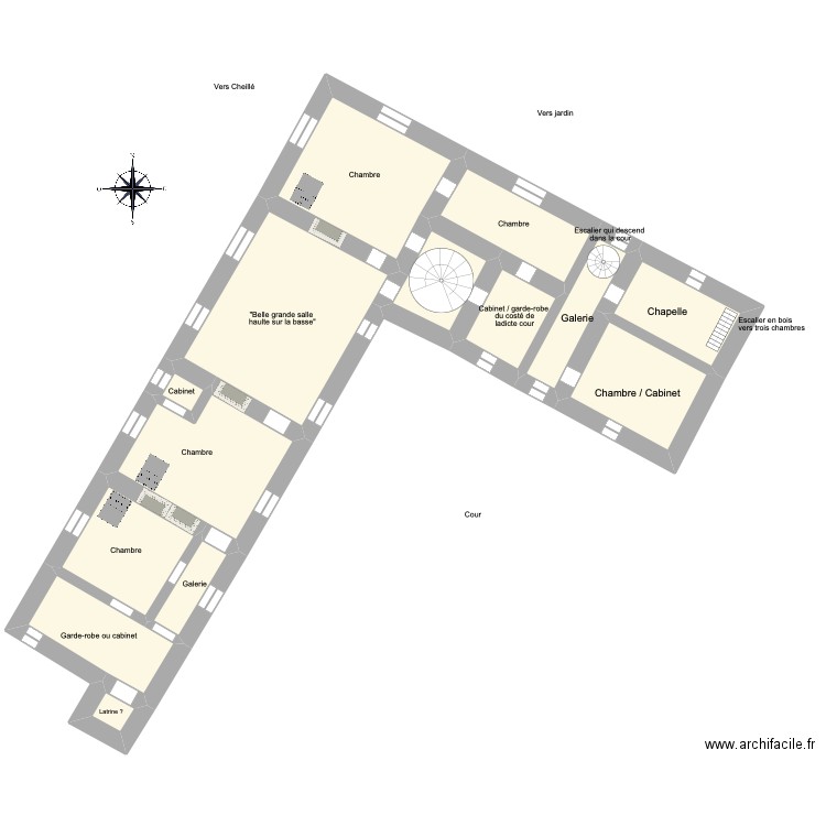 1eretage_XVI. Plan de 14 pièces et 428 m2