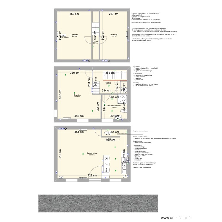 v1 test. Plan de 8 pièces et 108 m2