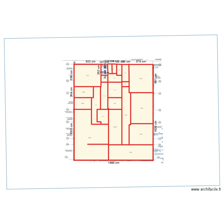 m 47. Plan de 21 pièces et 409 m2