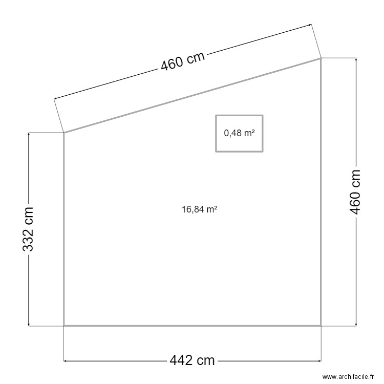 plan masse coté mer. Plan de 2 pièces et 18 m2