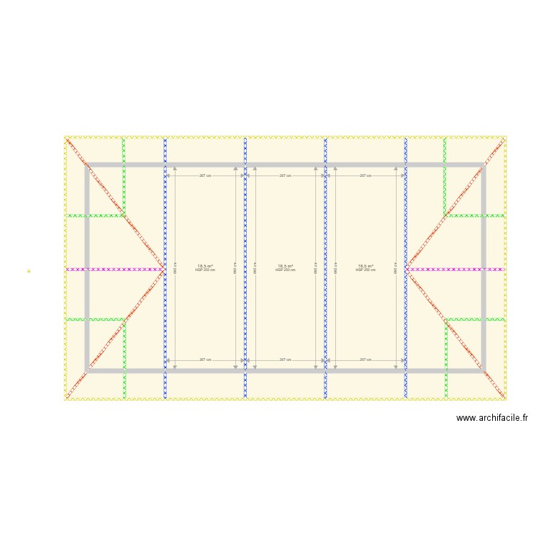 Plan charpente Tirau Home . Plan de 28 pièces et 122 m2