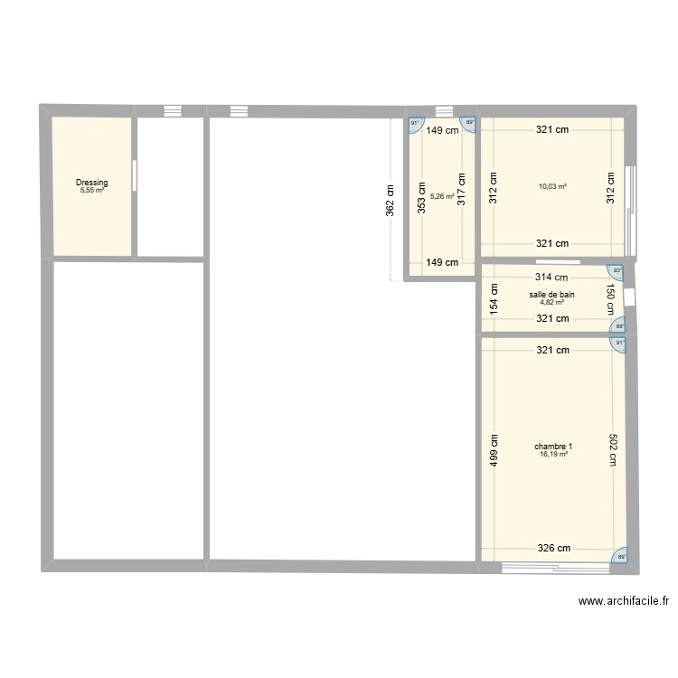 Sabine. Plan de 5 pièces et 42 m2