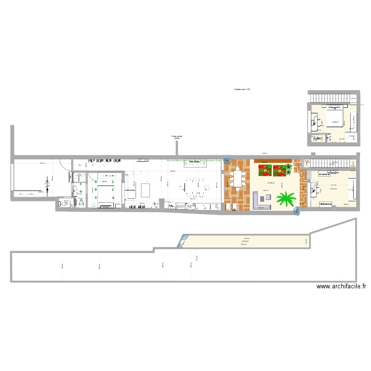 Llibertat - Electricitat. Plan de 5 pièces et 78 m2