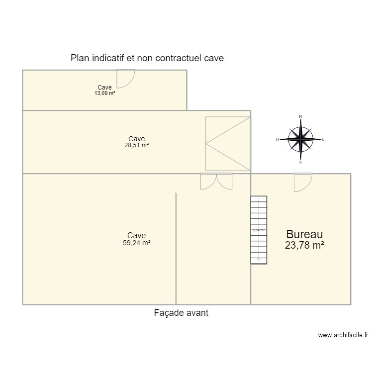 nsimes caves. Plan de 5 pièces et 127 m2