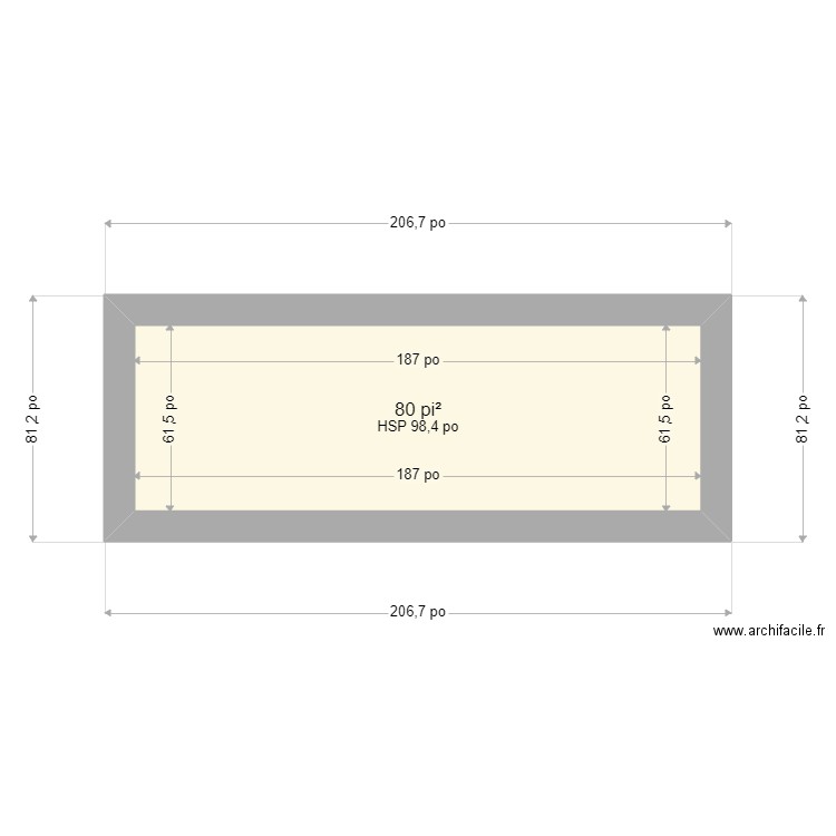 NONGO 0. Plan de 1 pièce et 7 m2